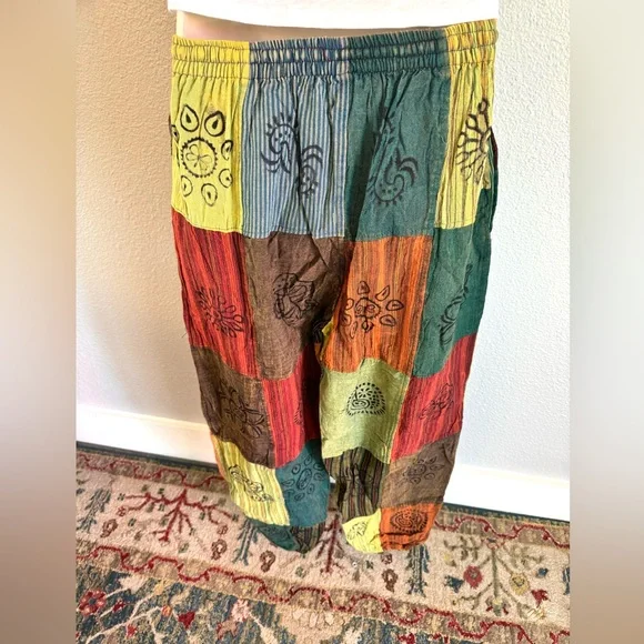 IndieGlam Boho Patchwork Cotton Pants